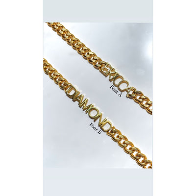 Cuban Link Name Anklet