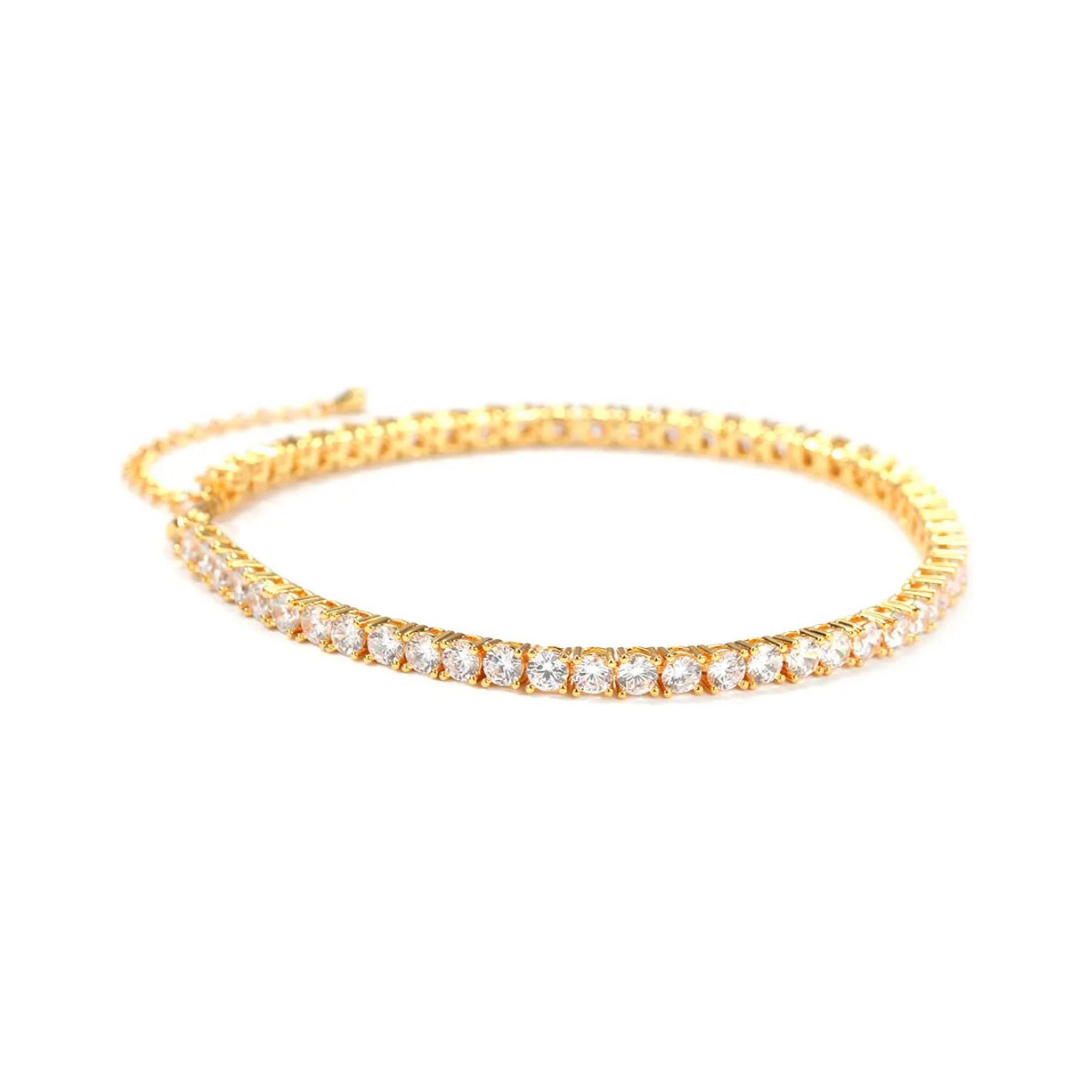 CZ Diamond Adjustable Tennis Anklet