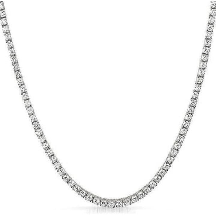 .925 Sterling Silver 3mm Tennis Necklace