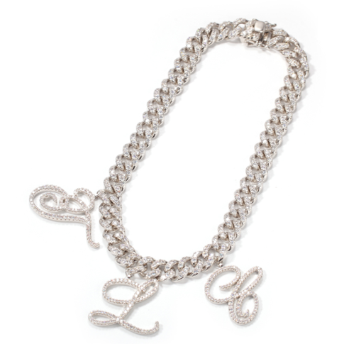 Custom Iced Cursive Cuban Link
