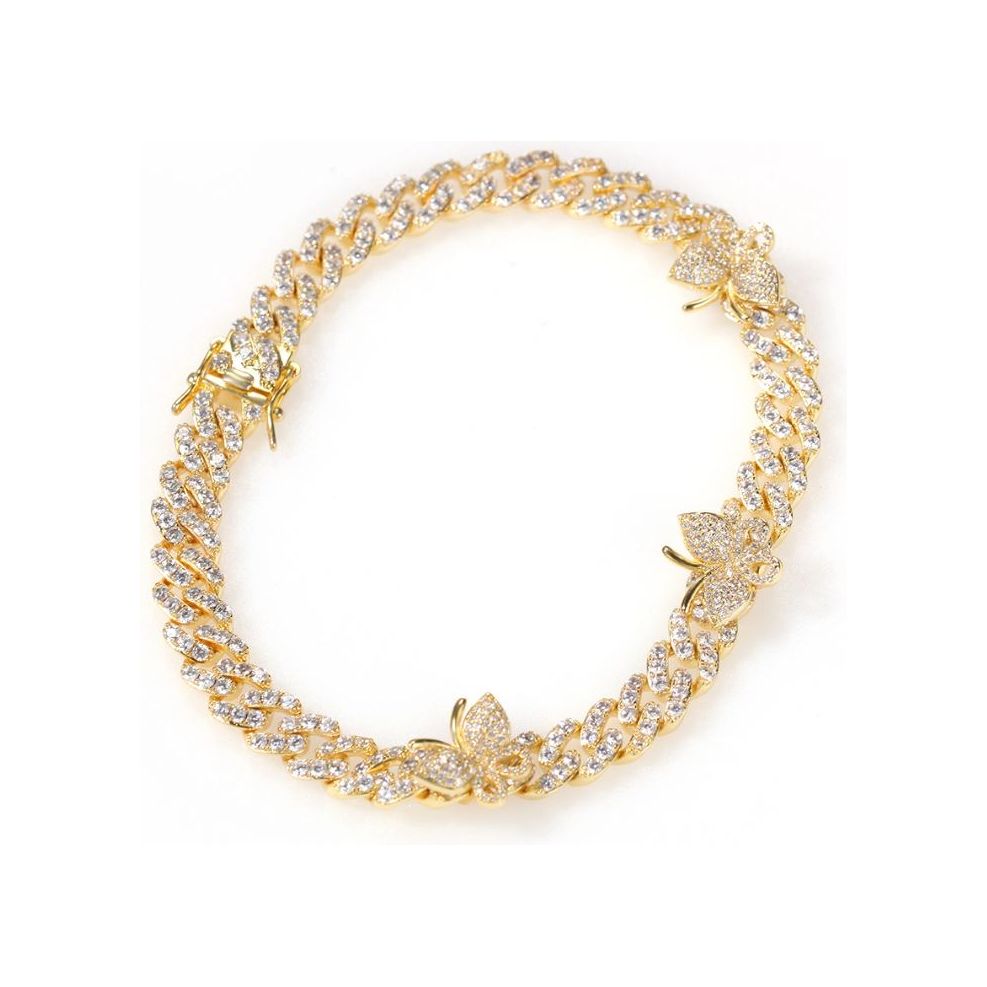 Butterfly Cuban Link Anklet
