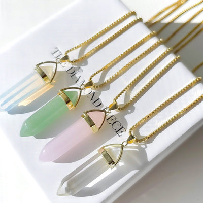 Sterling Silver Aura Quartz Necklace