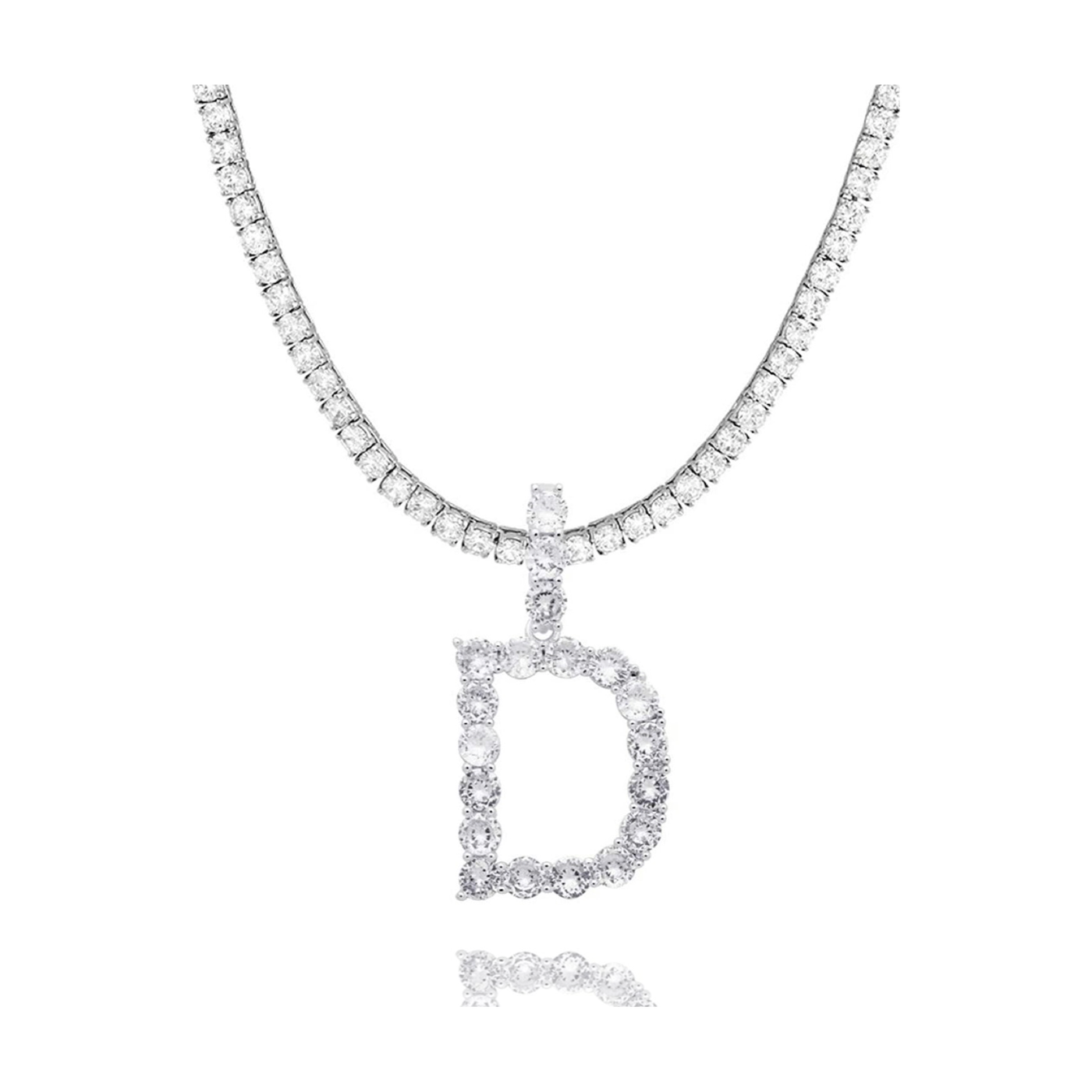 CZ Diamond Initial Necklace