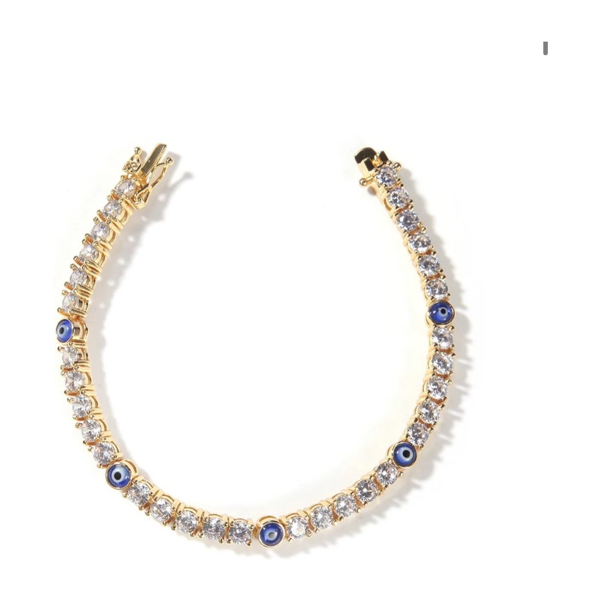 CZ Diamond Evil Eye Tennis Anklet