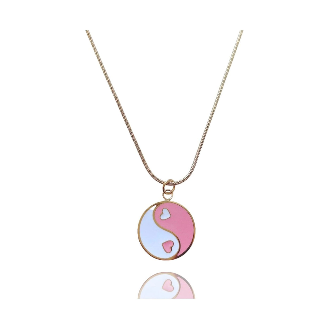 Pink Ying Yang Necklace