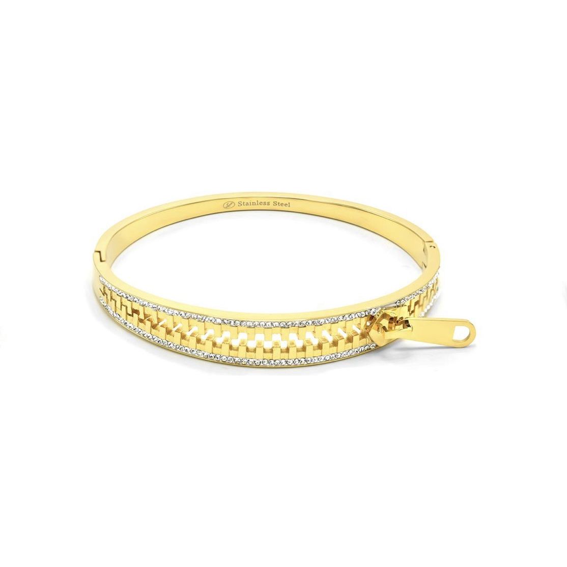 Crystal Zipper Cuff Bangle