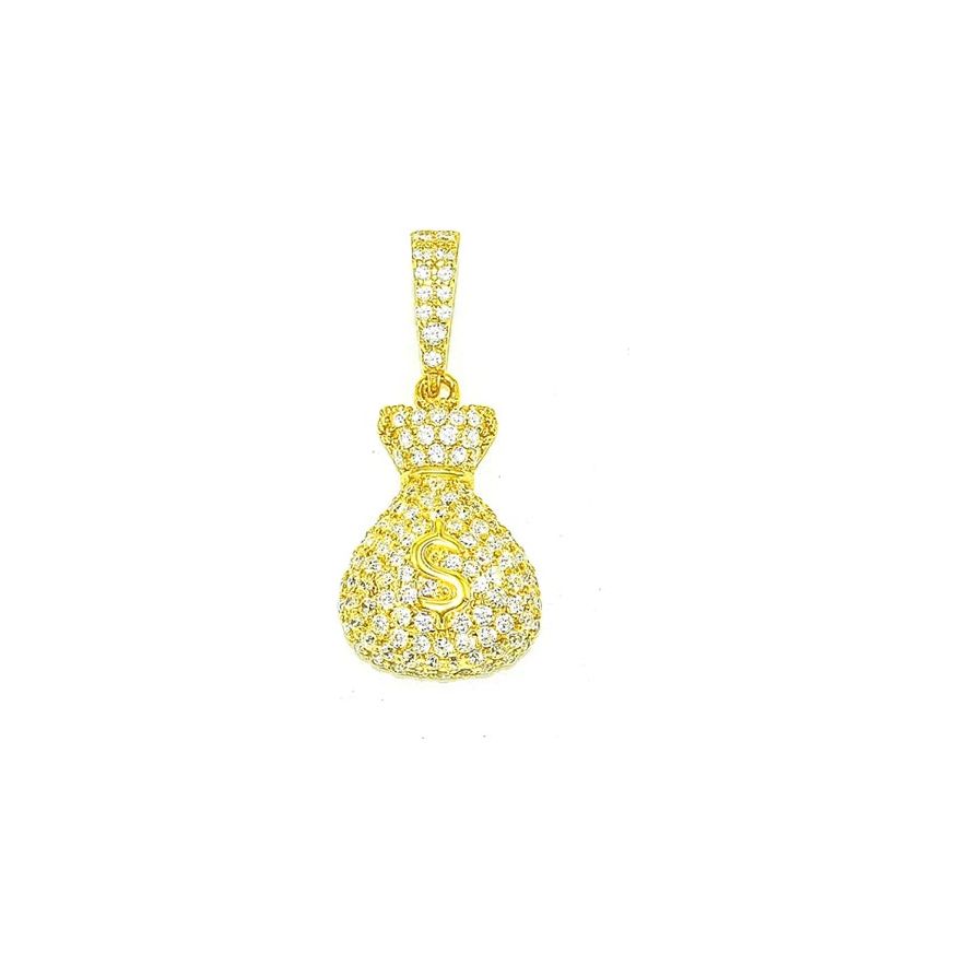 Sterling Silver Money Bag Necklace