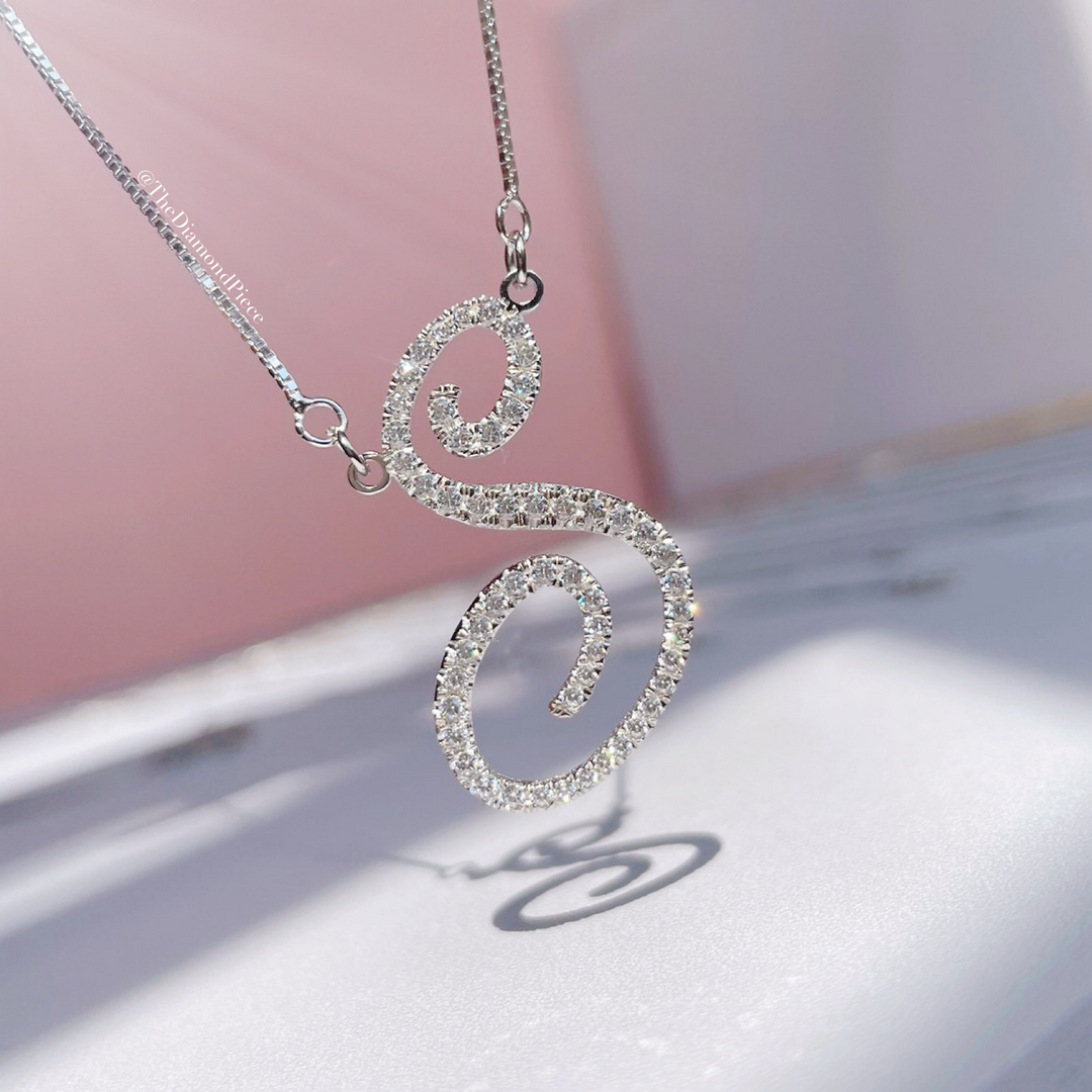 Diamond cz name necklace deals