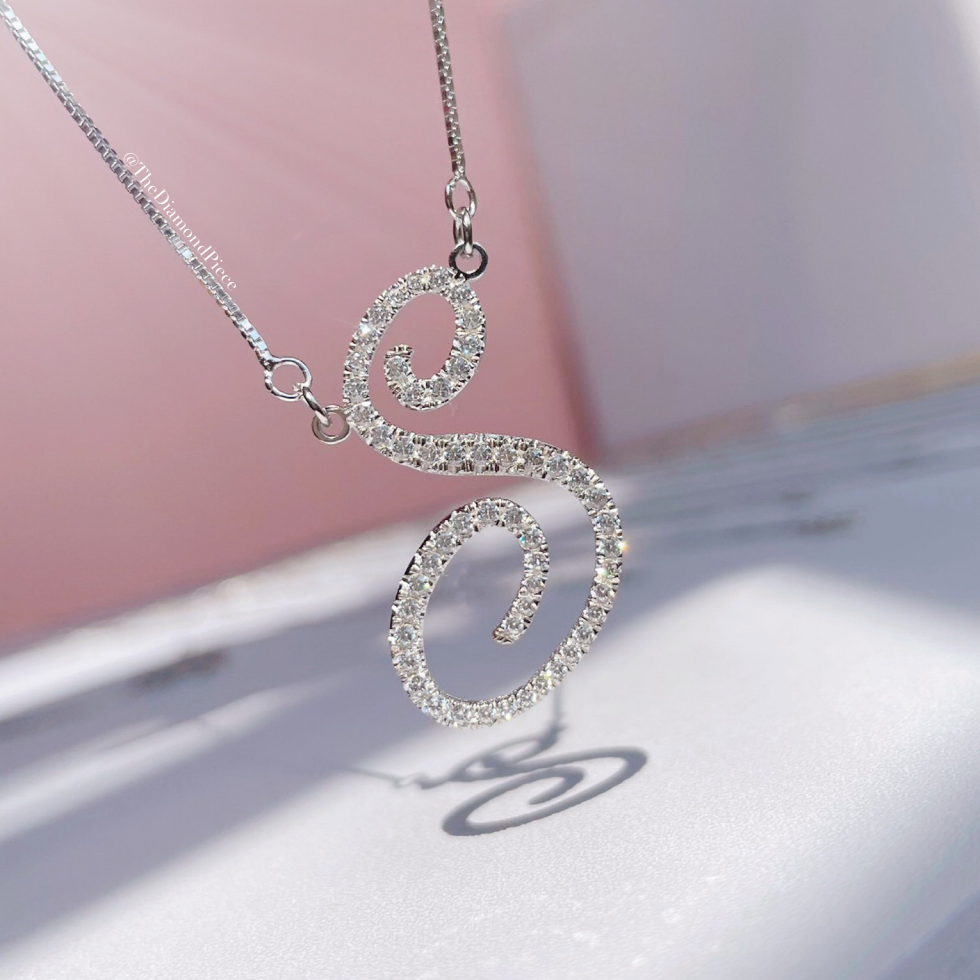 Sterling CZ Diamond Name Necklace