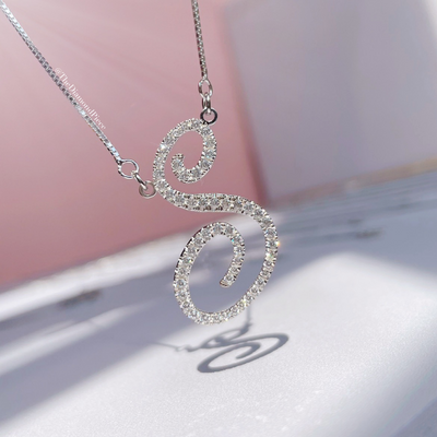 Sterling CZ Diamond Name Necklace