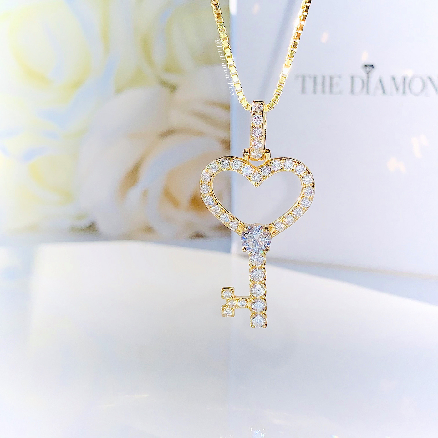 Sterling Silver Key To My Heart Necklace