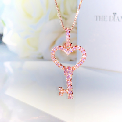 Sterling Silver Key To My Heart Necklace
