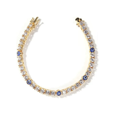 CZ Diamond Divine Eye Tennis Bracelet
