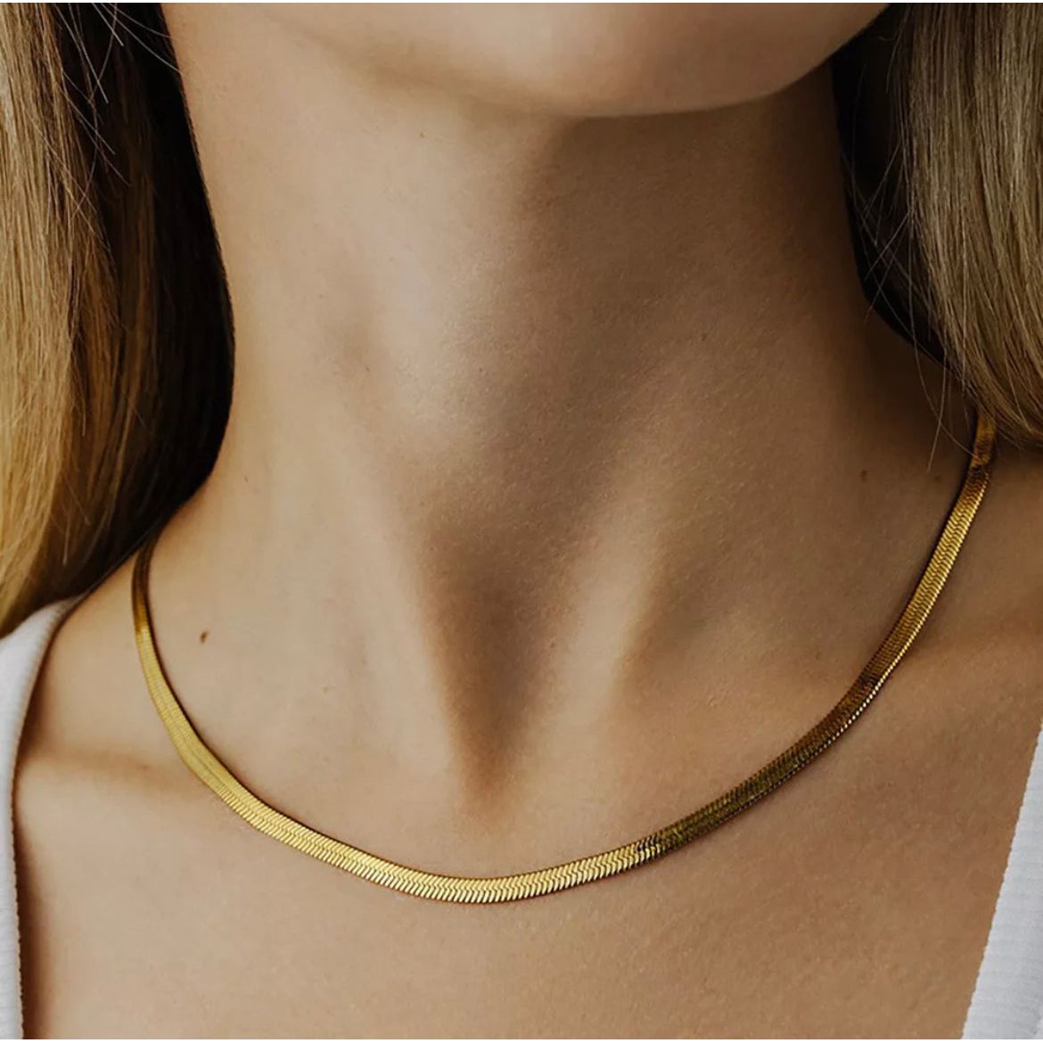 Classic 6mm Herringbone Necklace
