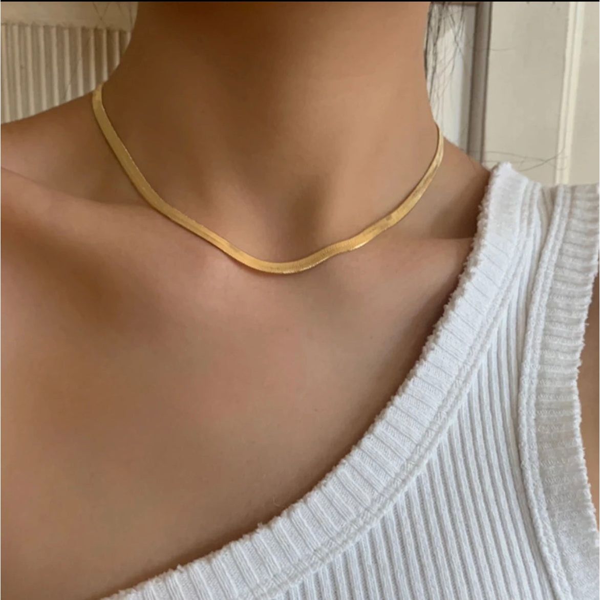 Classic 6mm Herringbone Necklace