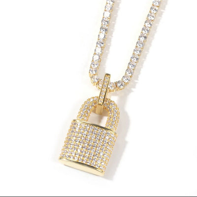 CZ Diamond Locked In Ice Tennis Necklace