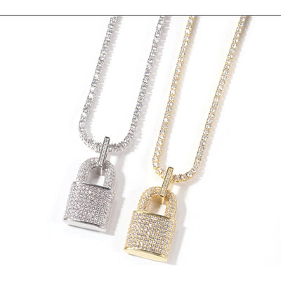 CZ Diamond Locked In Ice Tennis Necklace