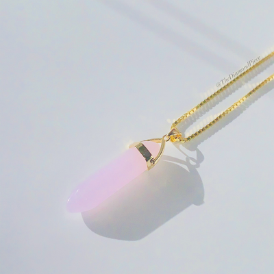 Sterling Silver Aura Quartz Necklace