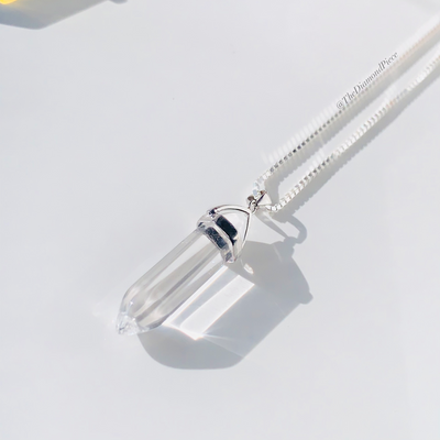 Sterling Silver Aura Quartz Necklace