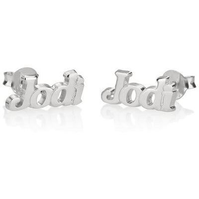 Personalized .925 Sterling Silver Name Stud Earrings