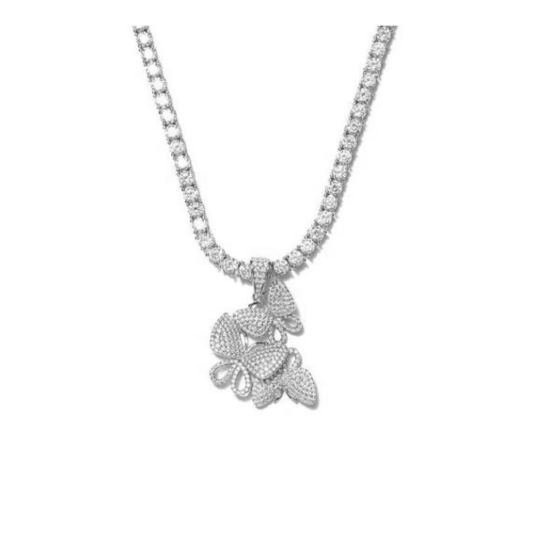 Butterfly Blossom Tennis Necklace
