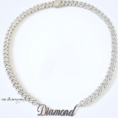 Icy Cuban Link Classic Name Necklace