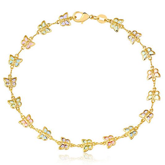Multi color Butterfly Anklet