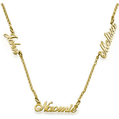 Sterling Silver Personalized Multiple Name Necklace
