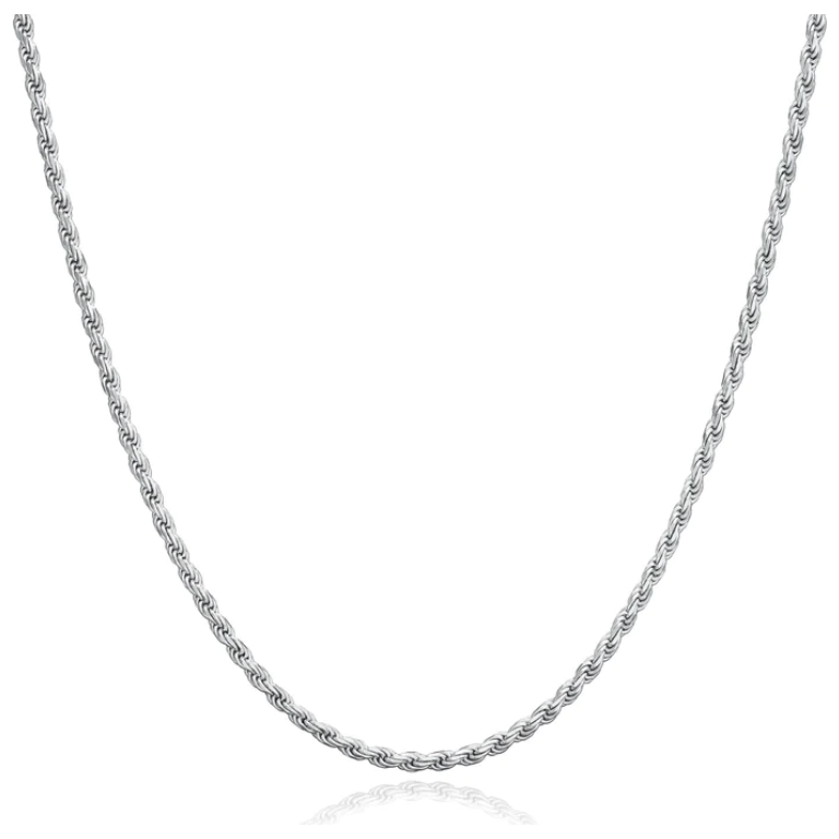 Rope Chain Option for CZ Diamond Name Necklace