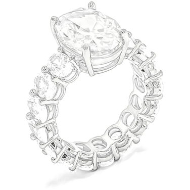 Sterling Silver 5.0 ct Lab Diamond "Wifey" Ring