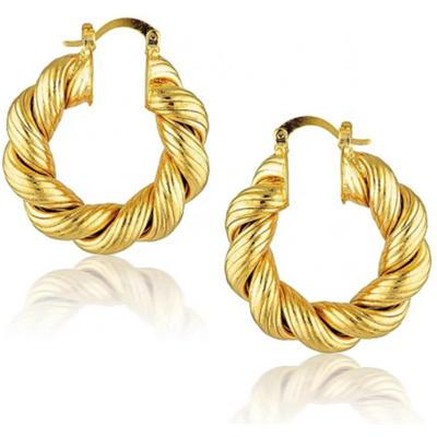 Twisted Chunky  Hoop Earrings